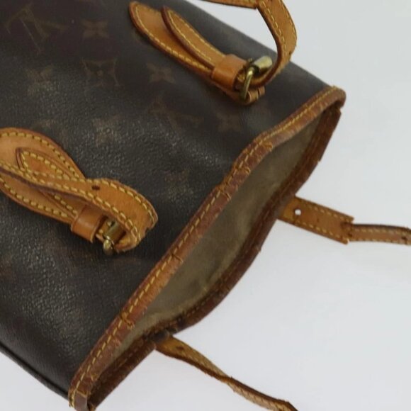 LOUIS VUITTON Monogram Bucket PM Shoulder Bag M42238 LV Auth 135054 - Picture 7 of 16